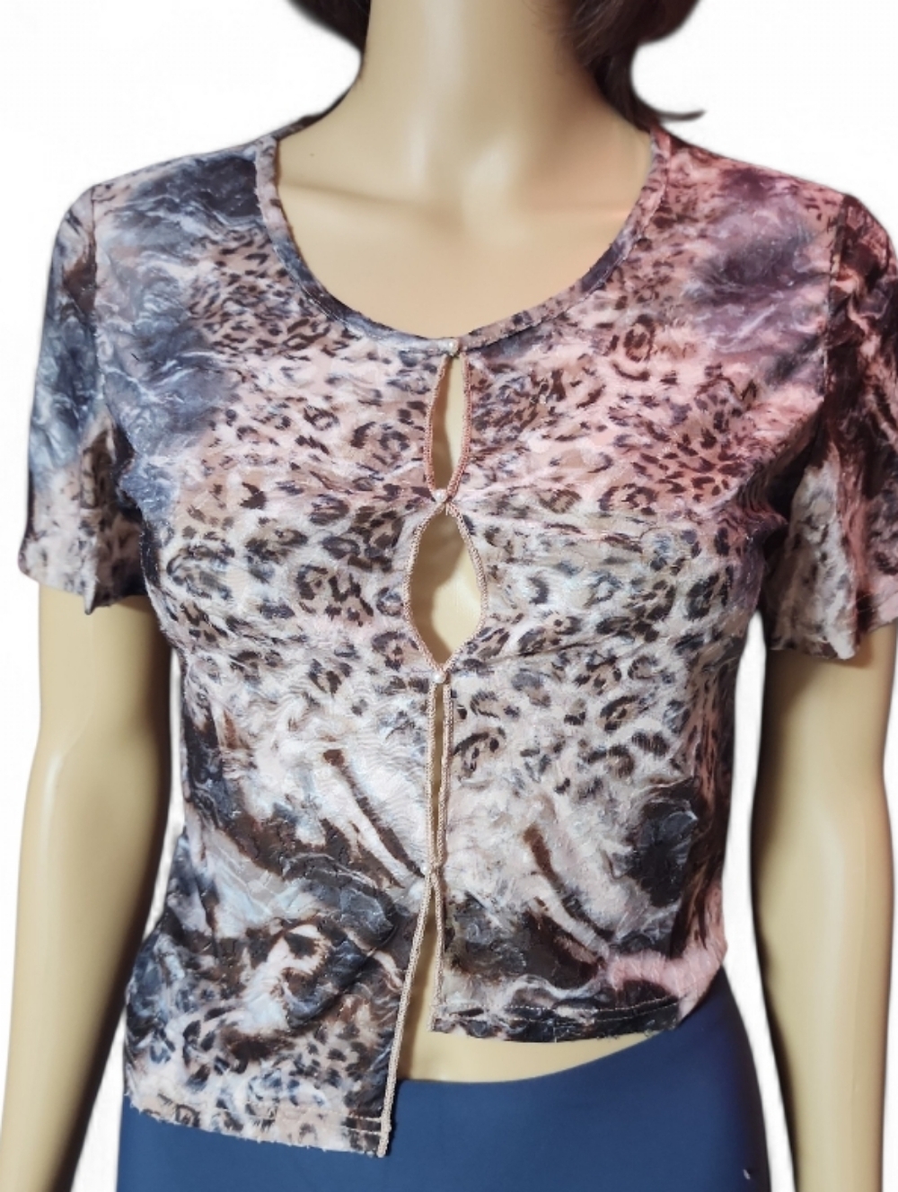Women's partially see-through sexy shirt.